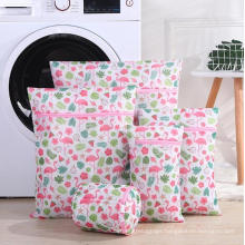 Premium 5sets Polyester White New Style Printing Fine Mesh Washing Bag Laundry Bag